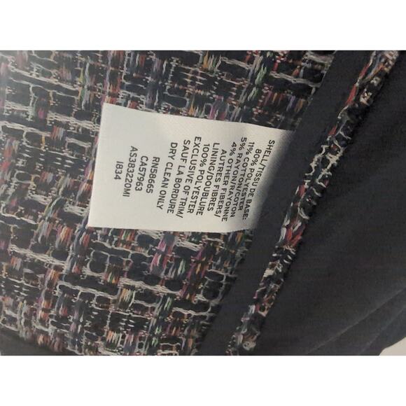 1901 chic tweed fringe rainbow pocket blazer jacket - Picture 8 of 9